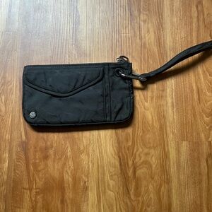 Athleta, wristlet purse, black, gently used, like new
